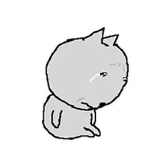 Telegram sticker ⭐ 언제나 작은 회색 고양이 @moe_sticker_bot