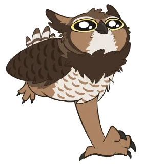 Telegram sticker 🦵 Owls by Pulexart.com