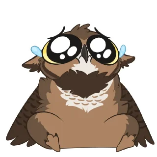 Telegram sticker 😭 Owls by Pulexart.com
