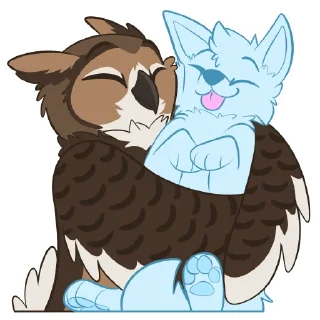 Video sticker 🫂 Owls by Pulexart.com