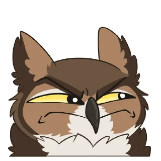 Telegram sticker 🤨 Owls by Pulexart.com