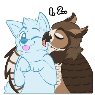 Telegram sticker 🍭 Owls by Pulexart.com
