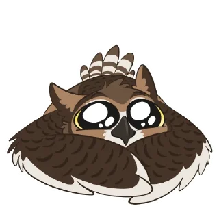 Telegram sticker 👀 Owls by Pulexart.com