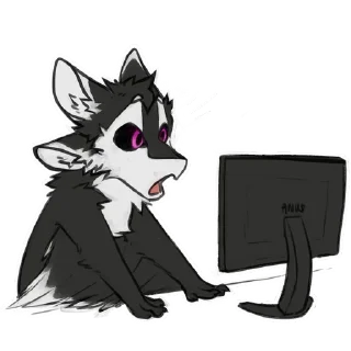 Telegram sticker 😲 Fyr Avali @fenrir784