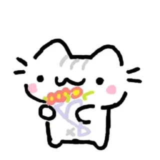 Telegram sticker 💐 котики котики
