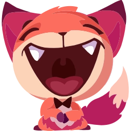 Sticker 🤩 Фокси @TgEmojis @TgEmodziBot
