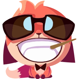 Sticker 🤩 Фокси @TgEmojis @TgEmodziBot