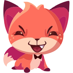 Sticker 🤩 Фокси @TgEmojis @TgEmodziBot