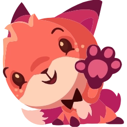 Sticker 🤩 Фокси @TgEmojis @TgEmodziBot