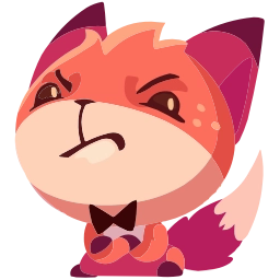 Sticker 🤩 Фокси @TgEmojis @TgEmodziBot