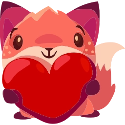 Sticker 🤩 Фокси @TgEmojis @TgEmodziBot