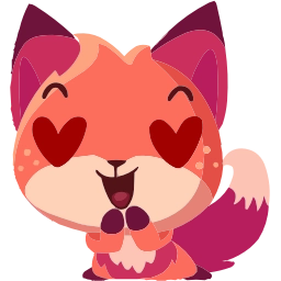 Sticker 🤩 Фокси @TgEmojis @TgEmodziBot