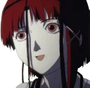 Телеграм стикер ✂ Let's all love Lain