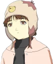 Телеграм стикер ✂ Let's all love Lain