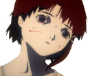 Телеграм стикер ✂ Let's all love Lain
