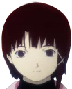 Телеграм стикер ✂ Let's all love Lain