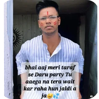 Telegram sticker 😊 @WTF69KARTIK FAMOUS GUY
