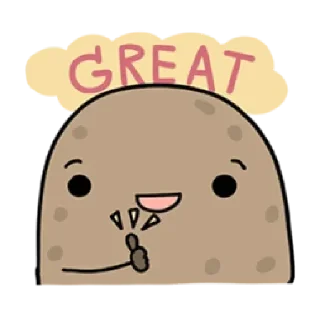 Telegram sticker ❇️ Kawaii Potato