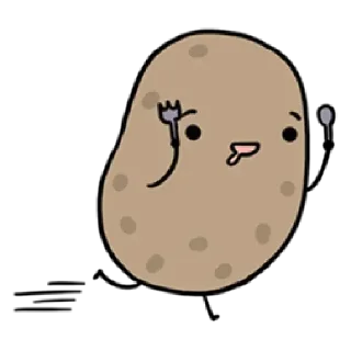 Telegram sticker ❇️ Kawaii Potato