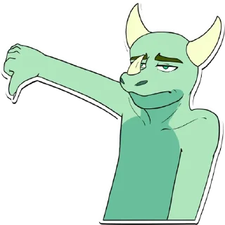 Telegram sticker 👎 Subzerus the lizard