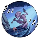 Telegram sticker 🎤 Gollum
