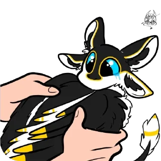 Telegram sticker 😢 Aussie the avali