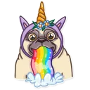 Telegram sticker 🌈 Pug Power