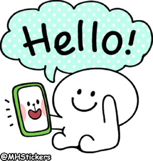 Sticker ✋ @MHStickers Spoiled Rabbit Smile Person Kind Words