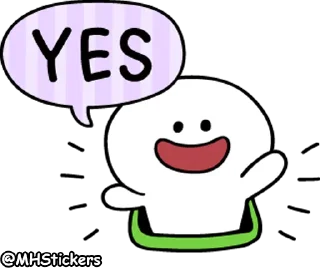 Telegram stiker 👍 @MHStickers Spoiled Rabbit Smile Person Kind Words
