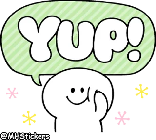 Telegram stiker 😆 @MHStickers Spoiled Rabbit Smile Person Kind Words