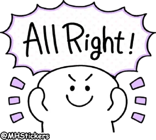 Telegram stiker 😁 @MHStickers Spoiled Rabbit Smile Person Kind Words