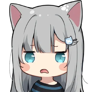 Telegram sticker 😟 Nachonekodayo @jp_stickers