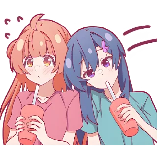 Sticker ☕ Подружки @Nyasticks