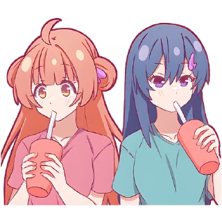 Telegram sticker ☕ Подружки @Nyasticks