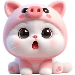 Video sticker 😯 Хрюшка-котик @Nyasticks