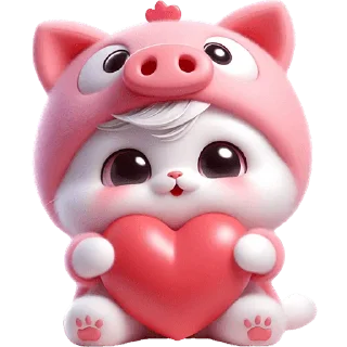 Sticker 🫶 Хрюшка-котик @Nyasticks