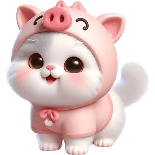 Video sticker ☺️ Хрюшка-котик @Nyasticks