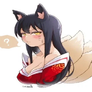Telegram sticker 🤔 AHRI❤️