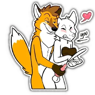 Telegram sticker 🥛 Foxbrush Tailhole (NSFW Foxbrush Tailwag)