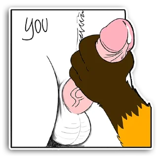 Telegram sticker 🥒 Foxbrush Tailhole (NSFW Foxbrush Tailwag)