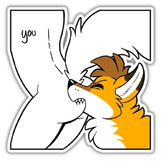 Telegram sticker 🫦 Foxbrush Tailhole (NSFW Foxbrush Tailwag)