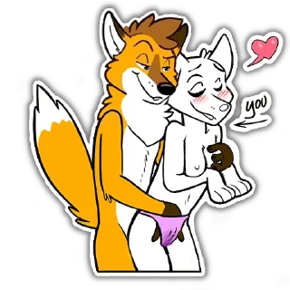 Telegram sticker 🐚 Foxbrush Tailhole (NSFW Foxbrush Tailwag)