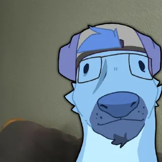 Telegram sticker 😶 GAY WOLFDOG BEING GAYx2