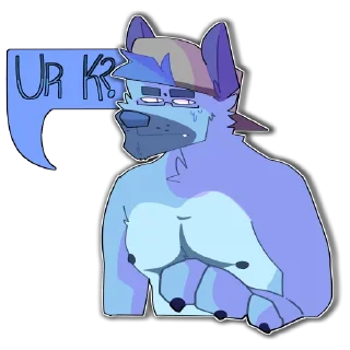 Telegram sticker 😰 GAY WOLFDOG BEING GAYx2