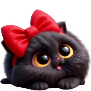 Telegram sticker 🙄 Чёрная киса @Nyasticks