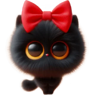 Video sticker 🥺 Чёрная киса @Nyasticks