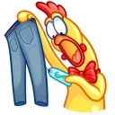 Telegram sticker 😲 Screaming Chicken