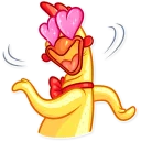 Telegram sticker 😍 Screaming Chicken