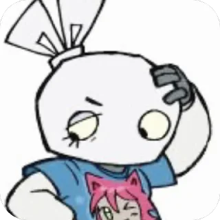 Telegram sticker 🤔 Garbo🐇🐇🐇