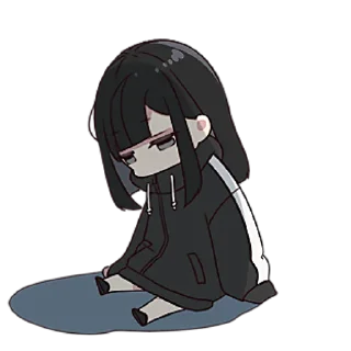 Telegram sticker 😔 Юрудура-тян @nyasticks